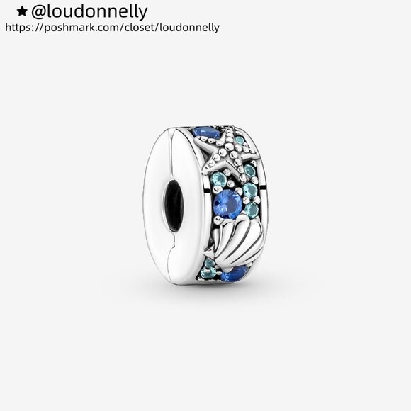Pandora Tropical Starfish & Shell Clip Charm - Picture 1 of 6